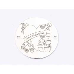 E1417 GS Link rotund argint 925 " Mother`s Day" 16.5mm 1 buc E1417 GS Link rotund argint 925 " Mother`s Day" 16.5mm 1 buc