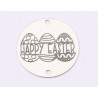 E1418 GS-Link rotund argint 925 "Happy Easter" 16.5mm 1 buc