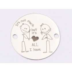 E1431 GS-Link rotund argint 925 "All I have" 16.5mm 1 buc E1431 GS-Link rotund argint 925 "All I have" 16.5mm 1 buc