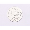 E1437 GS - Link rotund argint 925 "Little star" 16.5mm 1 buc