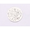 E1437 GS - Link rotund argint 925 "Little star" 16.5mm 1 buc