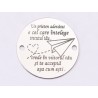 E1449 GS - Link rotund argint 925 "Un prieten adevarat e cel care ..." 16.5mm 1 buc