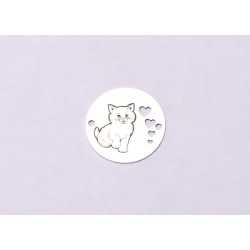 E0591 G Link argint 925 Pisica Aristocrata si inimioare decupate 16.5mm 0.33mm