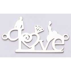 E0633-N Link decupat Love logodna 25x15 0.5mm grosime-1 buc E0633-N Link decupat Love logodna 25x15 0.5mm grosime-1 buc