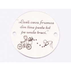 E1516 GS Link argint "Spread the good" 16.5mm 0.3mm 1 buc