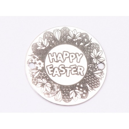 E1521 GS Link argint "Coronita Happy Easter" 16.5mm 0.3mm 1 buc