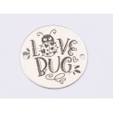 E1534 GS Link argint "Love Bug" 16.5mm, 0.3mm 1 buc