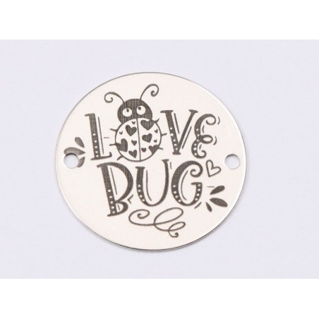 E1534 GS Link argint "Love Bug" 16.5mm, 0.3mm 1 buc