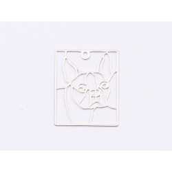E1545 N-Pandant argint "Bulldog francez" 24x20mm 0.5-1 buc