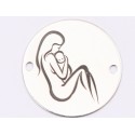 E1548 GS Link argint "Mom holding baby" 16.5mm, 0.3mm 1 buc