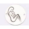 E1548 GS Link argint "Mom holding baby" 16.5mm, 0.3mm 1 buc