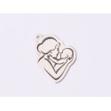 E1564 G Charm argint "Mom&Baby" 17.5x14mm, 0.3mm 1 buc