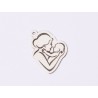 E1564 G Charm argint "Mom&Baby" 17.5x14mm, 0.3mm 1 buc