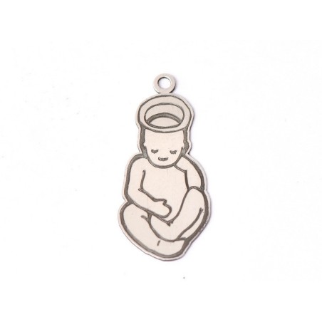 E1568 G Charm argint "New born baby" 21.5x9.5mm, 0.3mm 1 buc