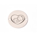 E1577 GS Link argint "New born baby" 16.5mm, 0.3mm 1 buc