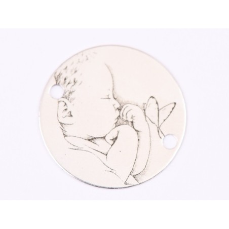 E1585 GS Banut argint "Baby&butterfly" 1 buc 16.5mm, 0.3mm 1 buc