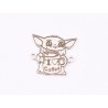 E1605 G Link Argint 925 "Yoda loves coffee" 12.5x11mm, 0.5mm 1 buc