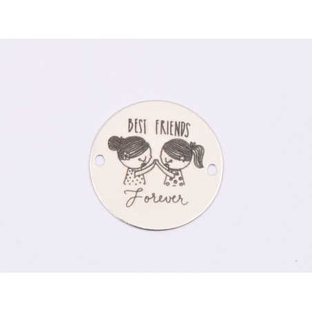 E1631 GS Banut Ag 925 "Best friends Forever" 16.5mm, 0.3mm 1 buc