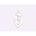 E1647 G Charm Ag 925 "Mom & baby" 21x10mm, 0.5mm 1 buc