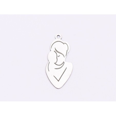 E1647 G Charm Ag 925 "Mom & baby" 21x10mm, 0.5mm 1 buc