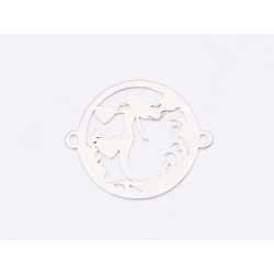 E1678 N Link Ag 925 Sirena, 16.5x20mm, 0.5mm- 1 buc