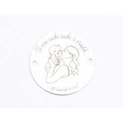 E1699 GS Pandant Ag 925"Te voi iubi"16.5mm, 0.3mm 1 buc