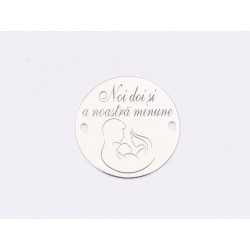 E1748 GS Link Ag 925 "Noi doi si a noastra minune" 16.5mm, 0.3mm 1 buc