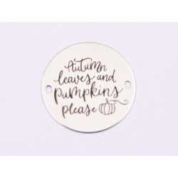 E1758 GS Link Ag 925 "Autumn leaves and pumpkins" 16.5mm, 0.3mm 1 buc