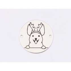 E1770 GS Link Ag 925 Christmas Dog, model 2, 16.5mm, 0.3mm 1 buc E1770 GS Link Ag 925 Christmas Dog, model 2, 16.5mm, 0.3mm 1 buc