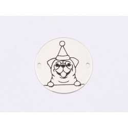 E1772 GS Link Ag 925 Christmas Dog, Bulldog, 16.5mm, 0.3mm 1 buc E1772 GS Link Ag 925 Christmas Dog, Bulldog, 16.5mm, 0.3mm 1 buc
