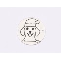 E1773 GS Link Ag 925 Christmas Dog, model 3, 16.5mm, 0.3mm 1 buc