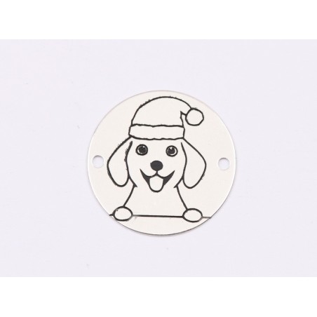 E1773 GS Link Ag 925 Christmas Dog, model 3, 16.5mm, 0.3mm 1 buc