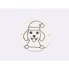 E1773 GS Link Ag 925 Christmas Dog, model 3, 16.5mm, 0.3mm 1 buc