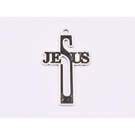 E1789 G Pandant Ag 925 Cruce Jesus , 22.5x14x0.6 mm 1 buc