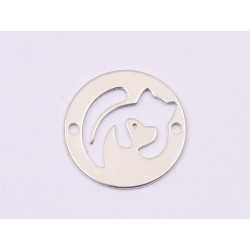 E1796 N Link Ag 925 Pisica stilizata , 13mm, 0.5mm 1 buc