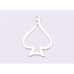 E1799 N Link Ag 925 Snake of spades , 21.5x15.5 mm, 0.5mm 1 buc