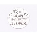 E1803 GS Link Ag 925 "Tu esti cel care m-a invatat sa iubesc", 16.5mm, 0.3mm 1 buc