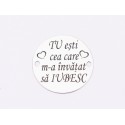 E1809 GS Link Ag 925 "Tu esti cea care m-a invatat sa iubesc", 16.5mm, 0.3mm 1 buc