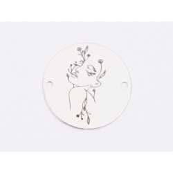 E1819 GS Link Ag 925 Chip, model stilizat 3, 16.5mm, 0.3mm 1 buc