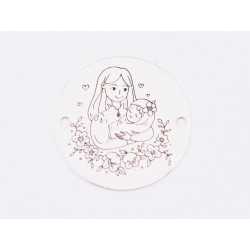 E1820 GS Link Ag 925 Mother and daughter, 16.5mm, 0.3mm 1 buc