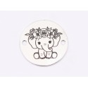 E1854 G Link Ag 925 Baby Elephant, 12mm, 0.3mm - 1 buc