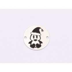 E1871 GS Link Ag 925 Christmas penguin, 12mm - 1 buc E1871 GS Link Ag 925 Christmas penguin, 12mm - 1 buc