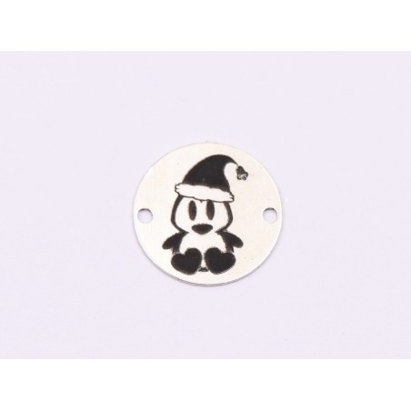 E1871 GS Link Ag 925 Christmas penguin, 12mm - 1 buc