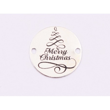 E1877 GS Link Ag 925 Bradut " Merry Christmas", 12mm - 1 buc