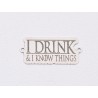 E1885 G Link Argint 925 "I drink and know things"