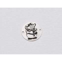 E1897 GS Link Ag 925 Snowman, 12mm - 1 buc E1897 GS Link Ag 925 Snowman, 12mm - 1 buc