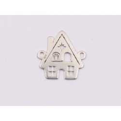 E1906 N Link Ag 925 Casuta de Craciun, 14x13.5mm, 0.5mm - 1 buc E1906 N Link Ag 925 Casuta de Craciun, 14x13.5mm, 0.5mm - 1 buc