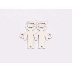 E1916 N Link Ag 925 Familie BB 17x15mm, 0.6mm - 1 buc