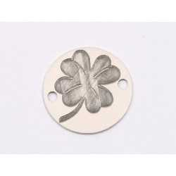 E1928 G Link Ag 925 "Trifoi cu patru foi" 12mm- 1 buc