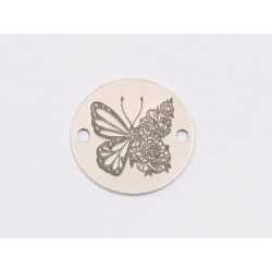 E1955 G Link Ag 925 "Fluture stilizat M2" 12mm- 1 buc